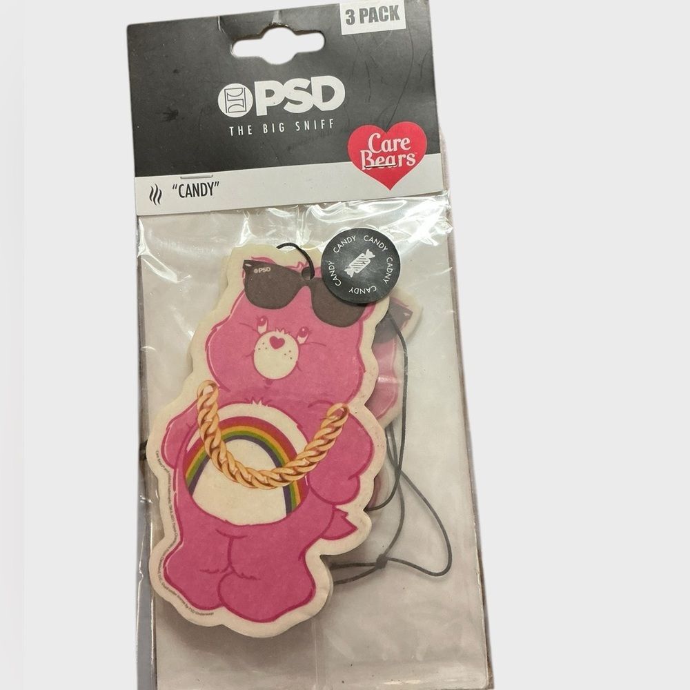 PSD Care Bears Air Freshener 3 Pack Pink Rainbow Candy Scent NWT